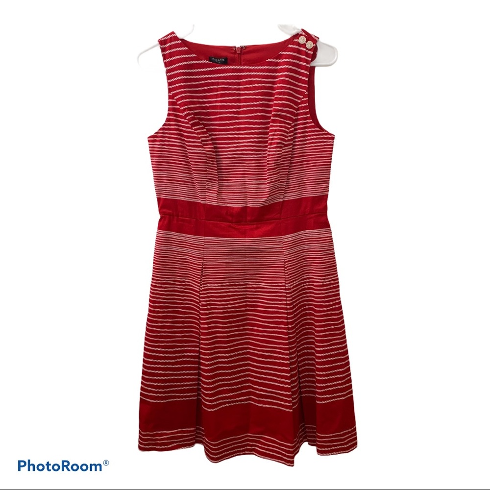 Talbots Nautical Themed Striped Sheath Dress 8P
